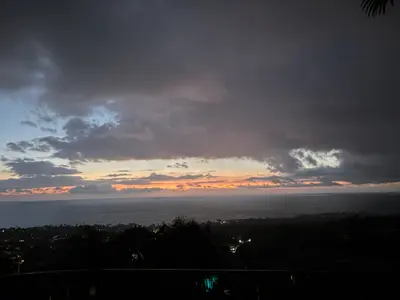 Sunset view from the lanai